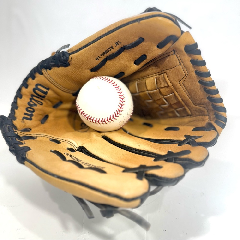 Wilson A360 Black Tan Genuine Leather Baseball Glove 12" Left Hand
A036012